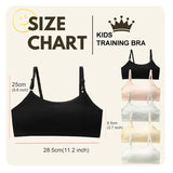 4-Piece Girl Training Bras Cotton Underwear Wireless Comfy Design Bralettes Adolescent Breathable Teenage Girl Sport Tops Bra