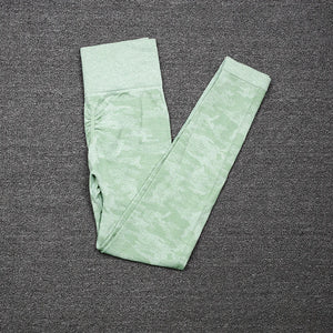 Tie Dyeing Seamless Yoga Set Two Piece Set Women Sports Bra Top High Waist Yoga Pants Workout Leggings Sexy Back Gym Clothing