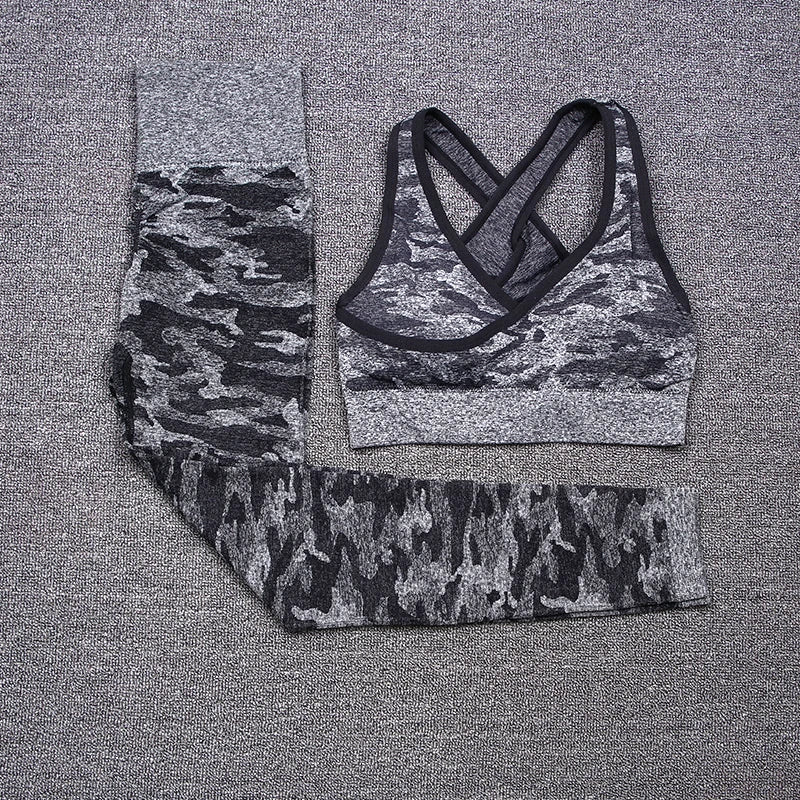 Tie Dyeing Seamless Yoga Set Two Piece Set Women Sports Bra Top High Waist Yoga Pants Workout Leggings Sexy Back Gym Clothing