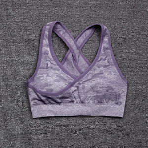 Tie Dyeing Seamless Yoga Set Two Piece Set Women Sports Bra Top High Waist Yoga Pants Workout Leggings Sexy Back Gym Clothing