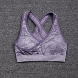 Tie Dyeing Seamless Yoga Set Two Piece Set Women Sports Bra Top High Waist Yoga Pants Workout Leggings Sexy Back Gym Clothing