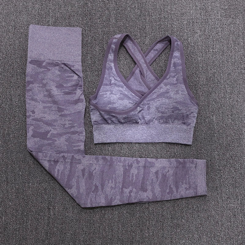 Tie Dyeing Seamless Yoga Set Two Piece Set Women Sports Bra Top High Waist Yoga Pants Workout Leggings Sexy Back Gym Clothing
