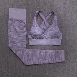 Tie Dyeing Seamless Yoga Set Two Piece Set Women Sports Bra Top High Waist Yoga Pants Workout Leggings Sexy Back Gym Clothing