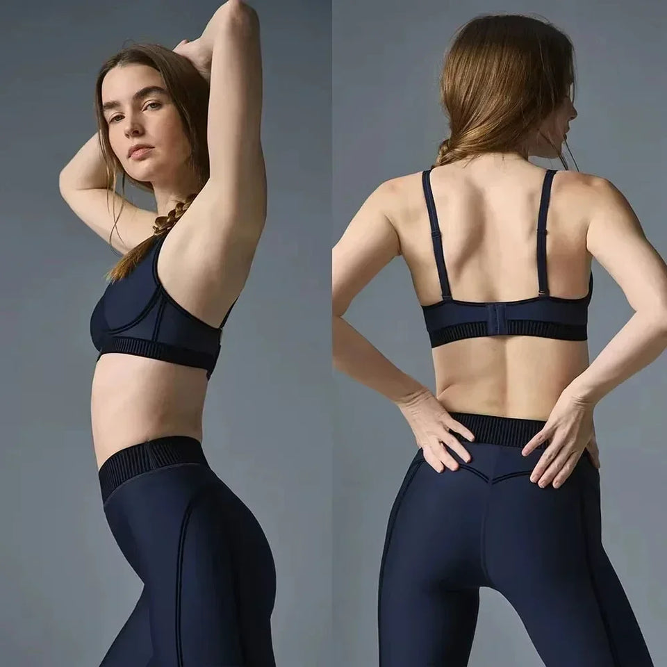 AL Yoga bra gym set leggings 7/8 breasted smooth and comfortable sports bra tight fitting workout setworkout clothes for women