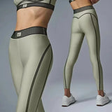 AL Yoga bra gym set leggings 7/8 breasted smooth and comfortable sports bra tight fitting workout setworkout clothes for women