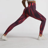 Women Tie dyed Gym Scrunch Shorts High Waist Seamless Legging Sports Yoga Leggins Elastic Pants Nylon Training Workout Tights