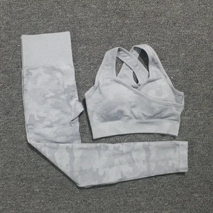 Tie Dyeing Seamless Yoga Set Two Piece Set Women Sports Bra Top High Waist Yoga Pants Workout Leggings Sexy Back Gym Clothing