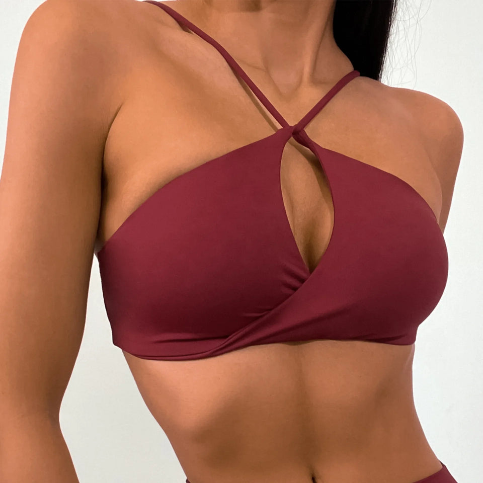 CUTIES Wrap Front Fitness Yoga Set Women Luxury Scrunch Booty Leggings Workout Clother Purple Sport Bra Gym Sport Suit Tracksuit