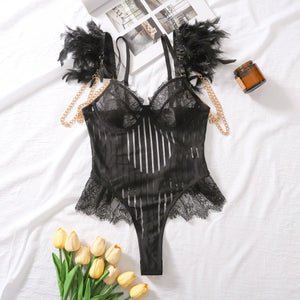 Bilizna Sexy Outfit Women Clothes Women's Pajamas Set Garter Fancy Underwear for Sekca Ensemble Lingeries Femmes Bra & Corset Vs