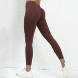 Active V Back Sport Yoga Leggings Women Push Up Gym Suit Sexy Body Sculpting Quick Dry Brazilian Scrunch Tights