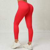 Active V Back Sport Yoga Leggings Women Push Up Gym Suit Sexy Body Sculpting Quick Dry Brazilian Scrunch Tights