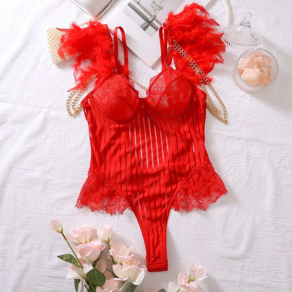 Bilizna Sexy Outfit Women Clothes Women's Pajamas Set Garter Fancy Underwear for Sekca Ensemble Lingeries Femmes Bra & Corset Vs