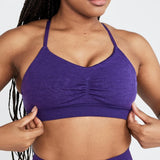 Seamless Sports Bra Effortless Micro Bralettes Women Running Adjustable Strap Fitness Workout Gym Top Sexy Cross Back Yoga Bra