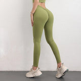 Sexy V Butt Seamless Leggings High Waist Yoga Pants Women Fitness Workout Gym Scrunch Botty Push Up Legging Female Sports Tights
