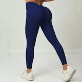 Active V Back Sport Yoga Leggings Women Push Up Gym Suit Sexy Body Sculpting Quick Dry Brazilian Scrunch Tights