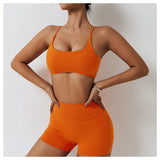 Seamless Yoga Set Sexy Workout Sportswear Gym Clothing 2Pcs Sport Sets Women Hight Waist Leggings Fitness Shorts Sport Bra Suit