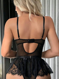 Ensemble Lingerie Push-Up Sexy – Soutien-Gorge Court et Jarretelles pour Femme
