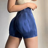 Women Tie dyed Gym Scrunch Shorts High Waist Seamless Legging Sports Yoga Leggins Elastic Pants Nylon Training Workout Tights
