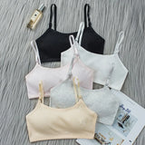4-Piece Girl Training Bras Cotton Underwear Wireless Comfy Design Bralettes Adolescent Breathable Teenage Girl Sport Tops Bra
