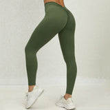 Active V Back Sport Yoga Leggings Women Push Up Gym Suit Sexy Body Sculpting Quick Dry Brazilian Scrunch Tights